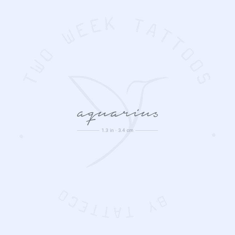 Aquarius Semi-Permanent Tattoo - Set of 2