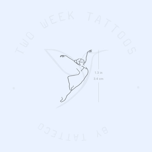 Tatuaje semipermanente de bailarina dorada (juego de 2)