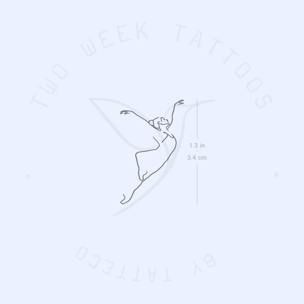 Golden Ballerina Semi-Permanent Tattoo - Set of 2
