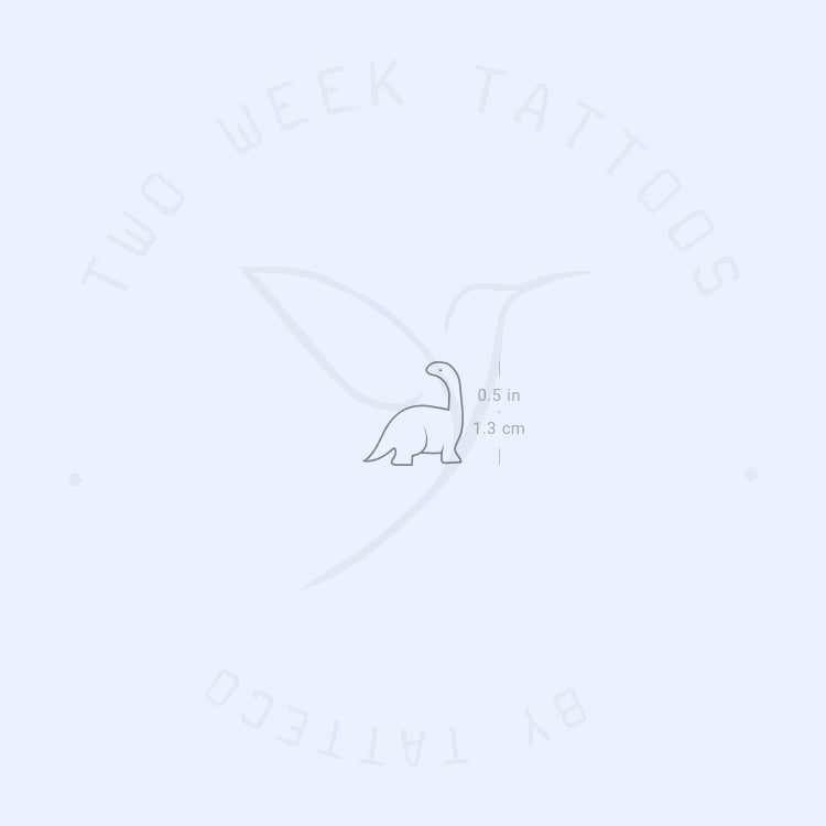 Tatuaje semipermanente de diplodocus pequeño (juego de 2)