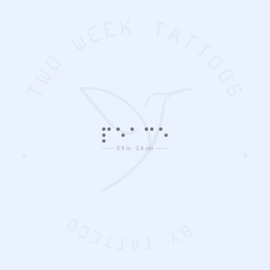 Braille Peace Semi-Permanent Tattoo - Set of 2