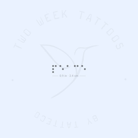 Braille Peace Semi-Permanent Tattoo - Set of 2
