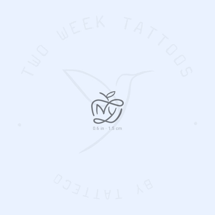 New York Apple Semi-Permanent Tattoo - Set of 2