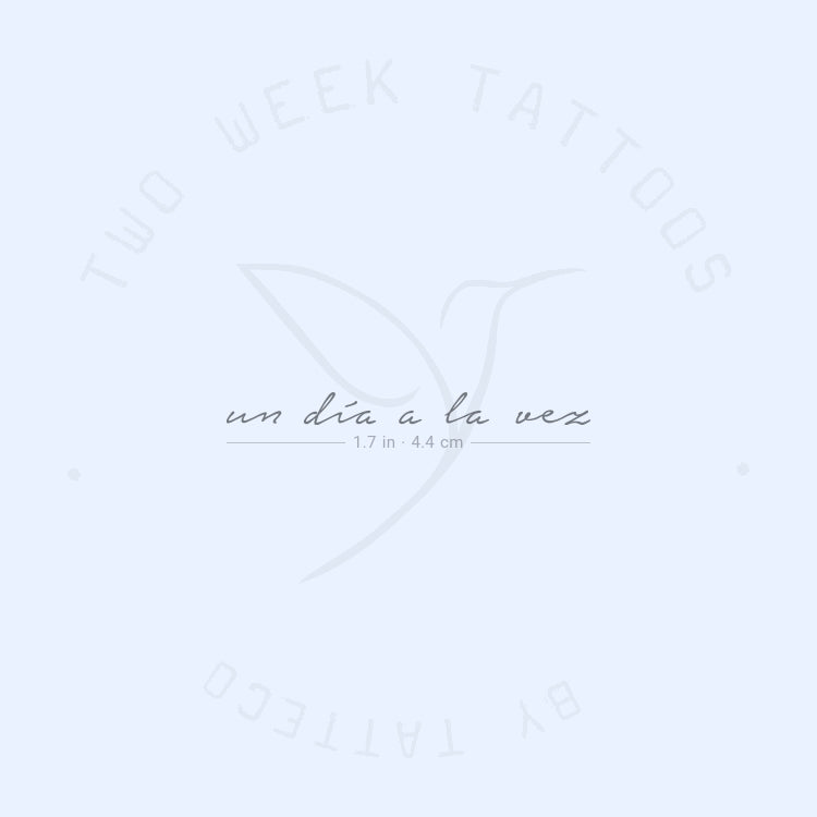 Un Día A La Vez Semi-Permanent Tattoo - Set of 2