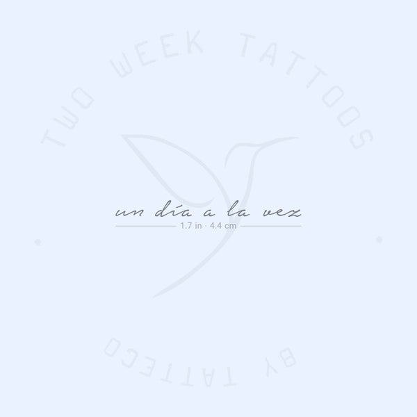 Un Día A La Vez Semi-Permanent Tattoo - Set of 2