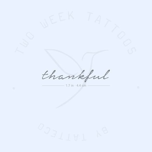 Thankful Semi-Permanent Tattoo - Set of 2