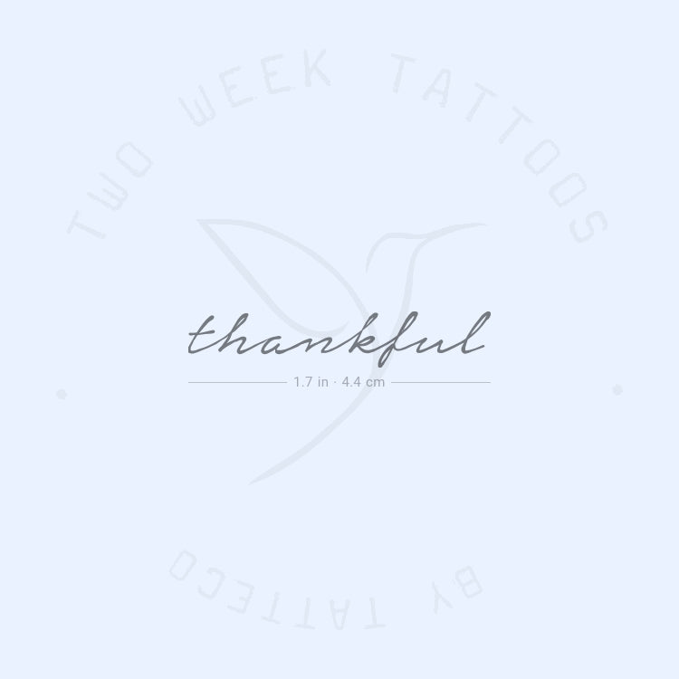 Thankful Semi-Permanent Tattoo - Set of 2