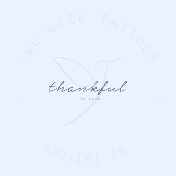 Thankful Semi-Permanent Tattoo - Set of 2