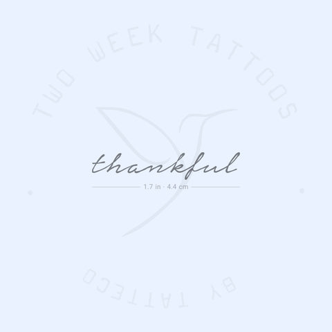 Thankful Semi-Permanent Tattoo - Set of 2