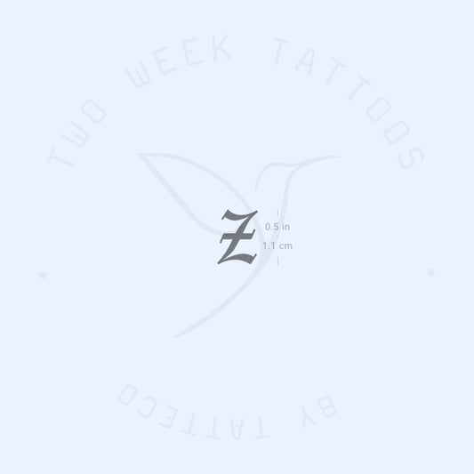 Tatuaje semipermanente gótico Z - Juego de 2
