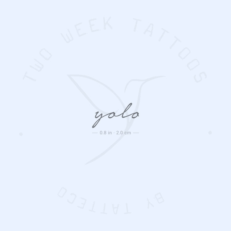 Tatuaje semipermanente Yolo - Juego de 2