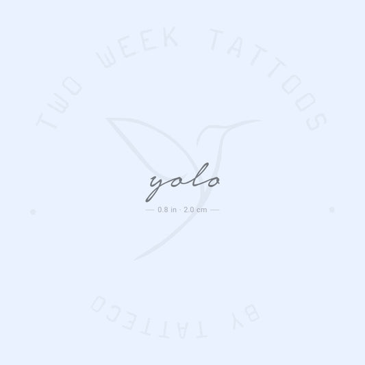 Tatuaje semipermanente Yolo - Juego de 2