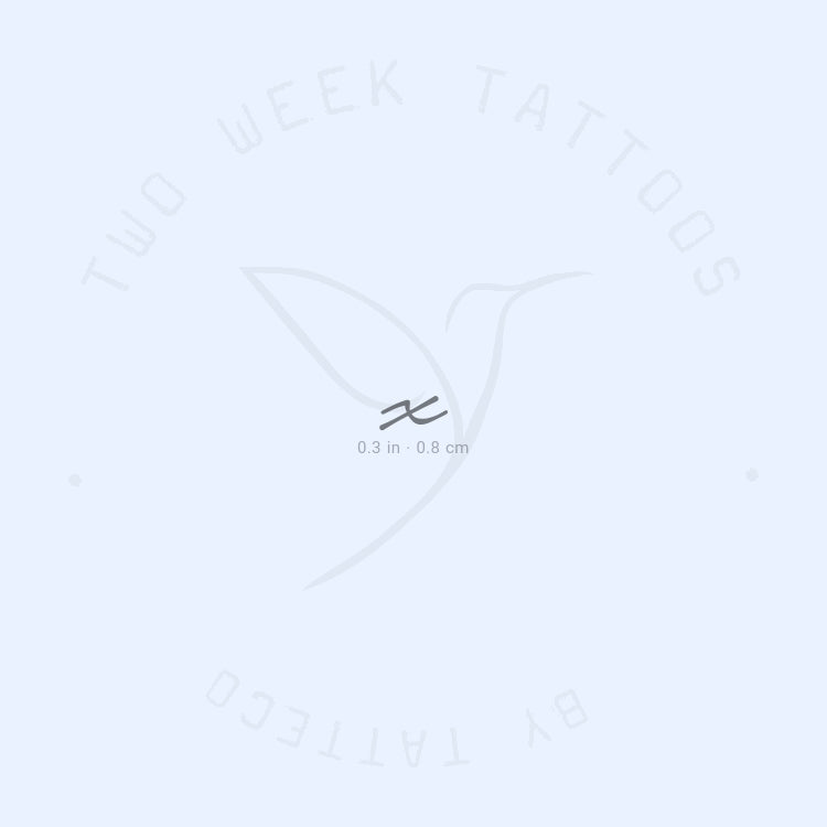 X Handwritten Semi-Permanent Tattoo - Set of 2