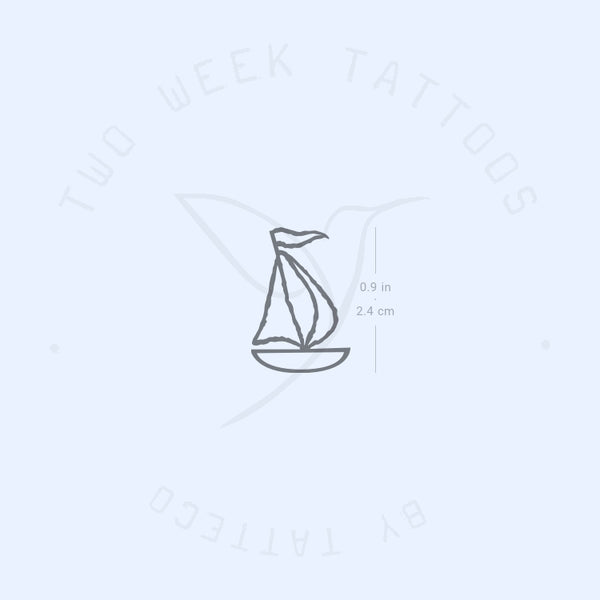 Sailboat Semi-Permanent Tattoo - Set of 2