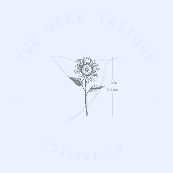 Sunflower Semi-Permanent Tattoo - Set of 2