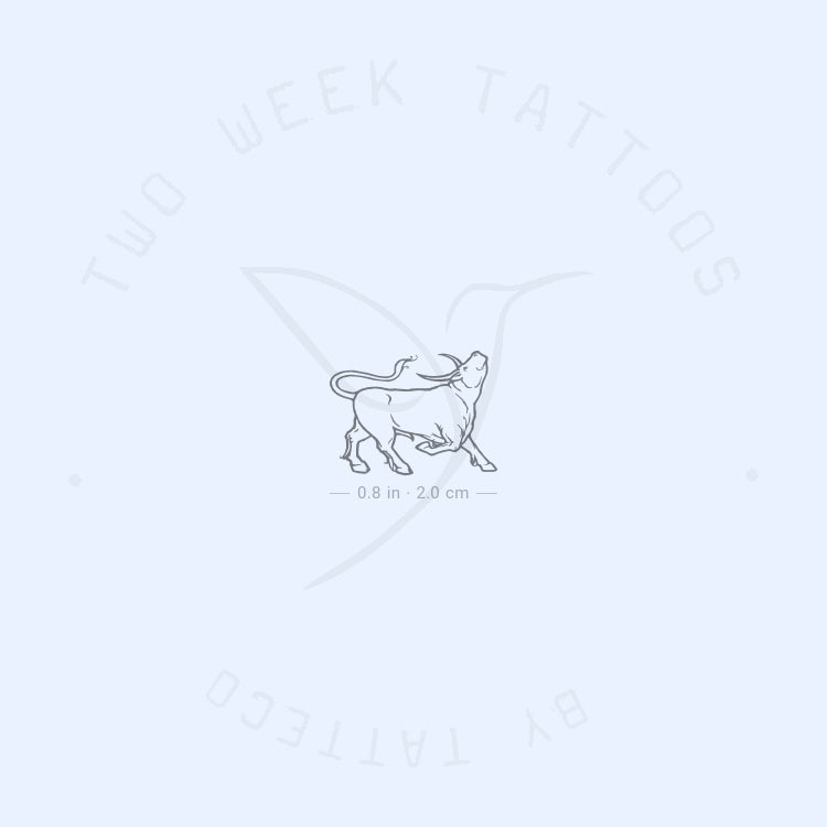Bull Semi-Permanent Tattoo - Set of 2