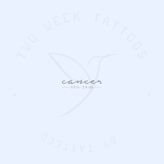 Tatuaje semipermanente de cáncer - Juego de 2