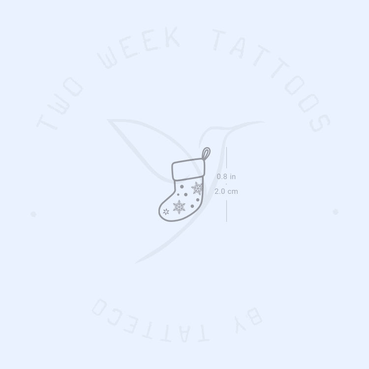 Christmas Stocking Semi-Permanent Tattoo - Set of 2