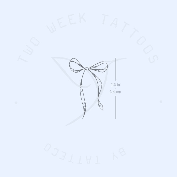 Ribbon Bow Semi-Permanent Tattoo - Set of 2