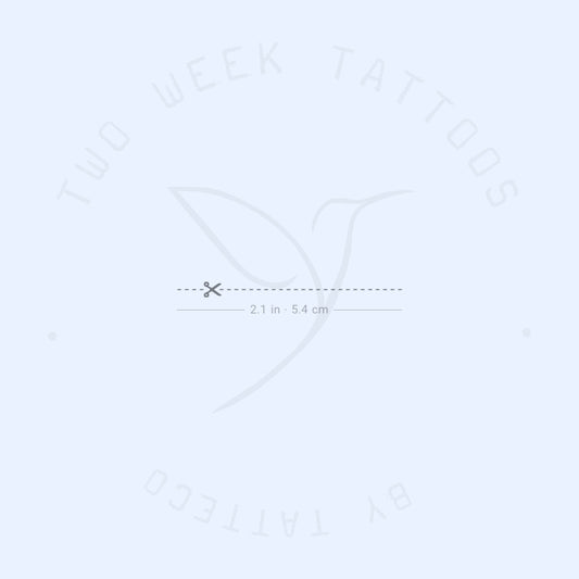 Open Here Scissors Semi-Permanent Tattoo - Set of 2