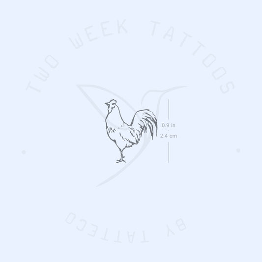 Tatuaje semipermanente de gallo - Juego de 2