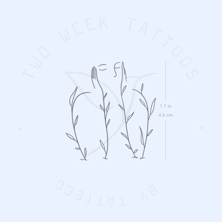 Tatuaje semipermanente floreciente - Juego de 2