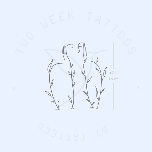 Tatuaje semipermanente floreciente - Juego de 2