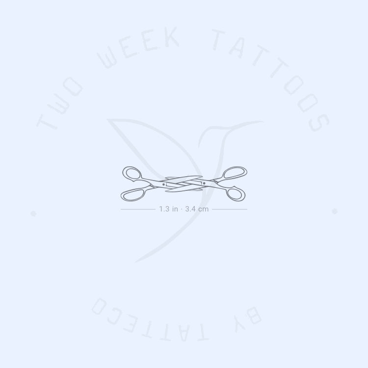 Scissoring Semi-Permanent Tattoo - Set of 2
