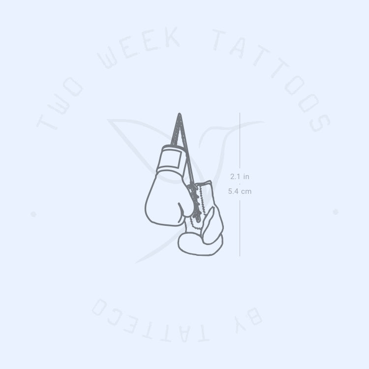 Boxing Gloves Semi-Permanent Tattoo - Set of 2