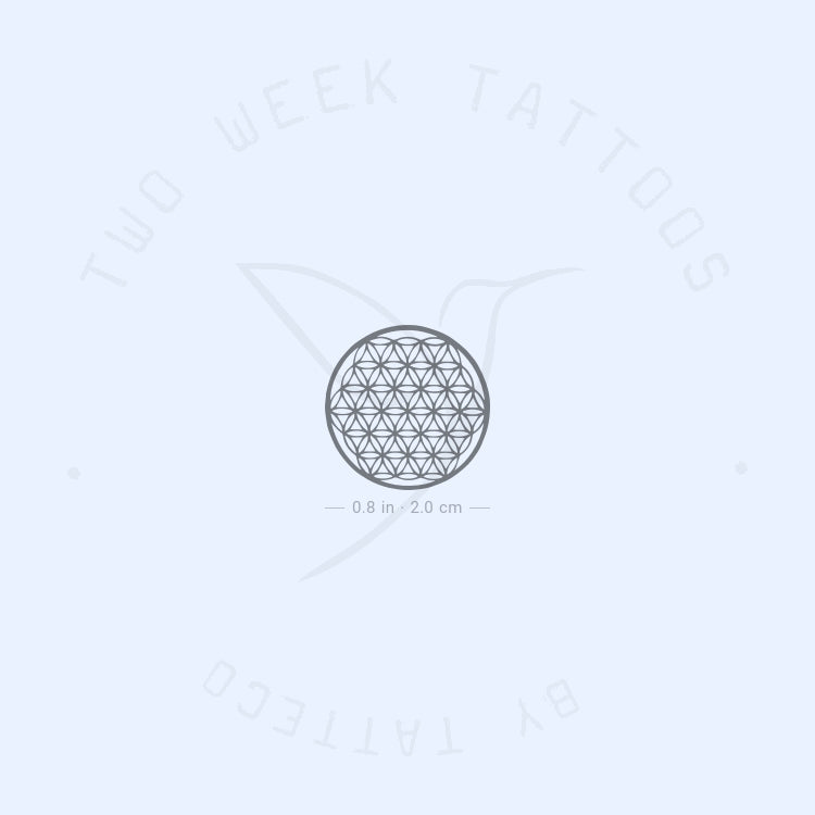 Small Flower Of Life Semi-Permanent Tattoo - Set of 2