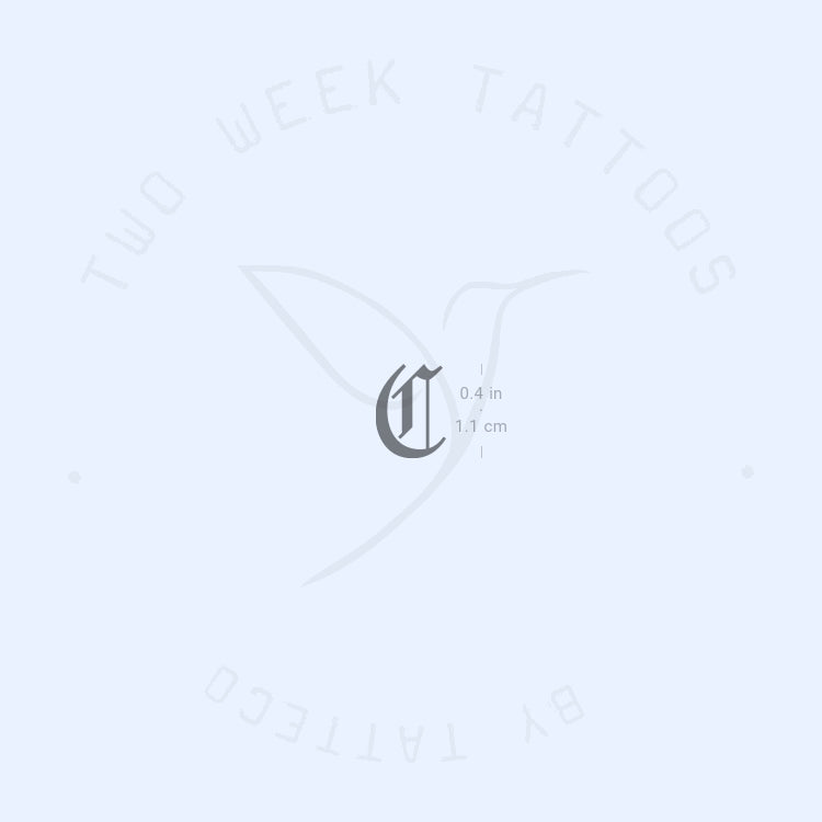 Gothic C Semi-Permanent Tattoo - Set of 2