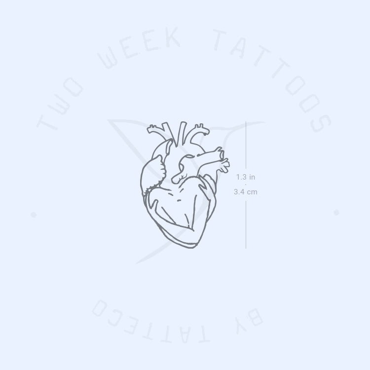 Tatuaje semipermanente de abrazo de corazón - Juego de 2