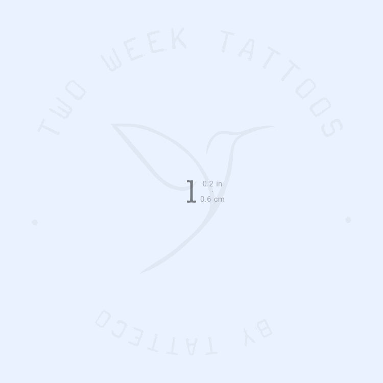 L Typewriter Lowercase Semi-Permanent Tattoo - Set of 2