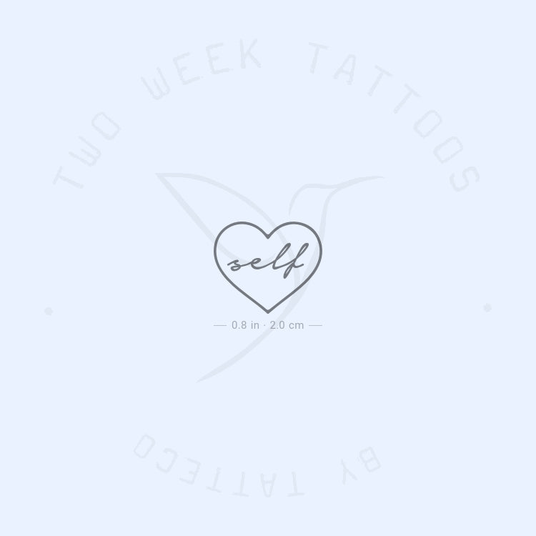 Self Love Heart Semi-Permanent Tattoo - Set of 2