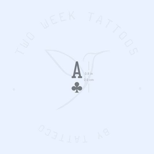 Tatuaje semipermanente de as de tréboles (juego de 2)