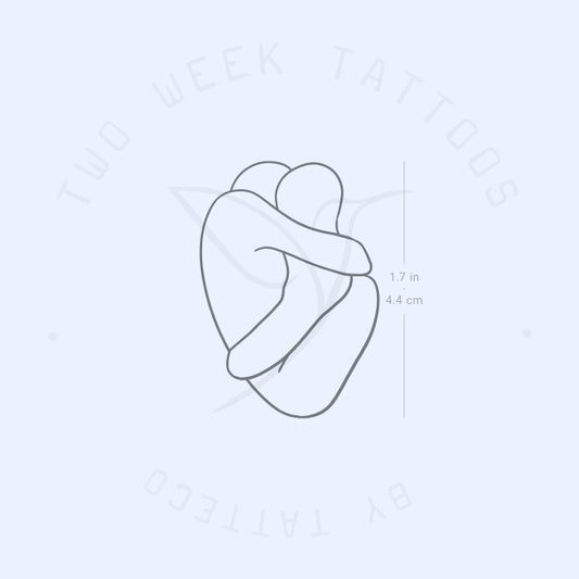 Tatuaje semipermanente de abrazo anatómico (juego de 2)
