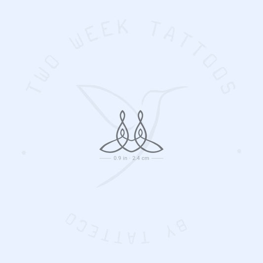 Tatuaje semipermanente de símbolo familiar pequeño (juego de 2)