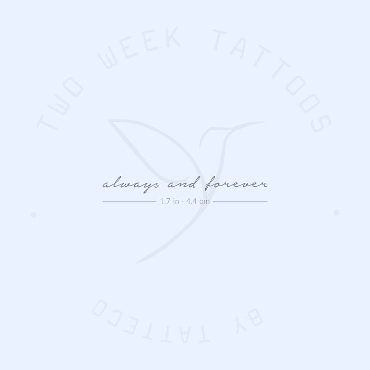 Tatuaje semipermanente Always And Forever - Juego de 2