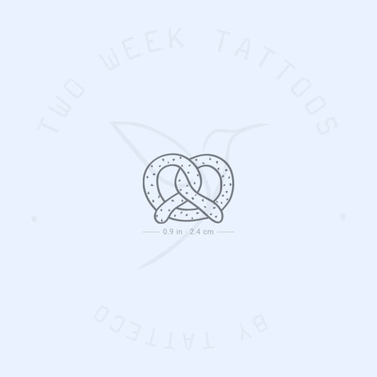 Tatuaje semipermanente de pretzel (juego de 2)