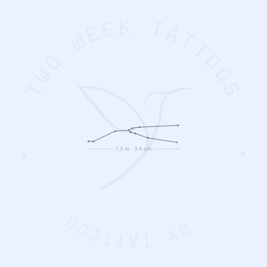 Tatuaje semipermanente pequeño de la constelación de Tauro (juego de 2)