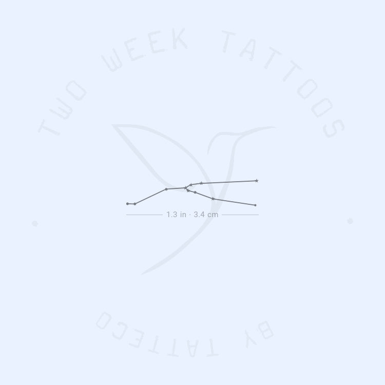 Small Taurus Constellation Semi-Permanent Tattoo - Set of 2