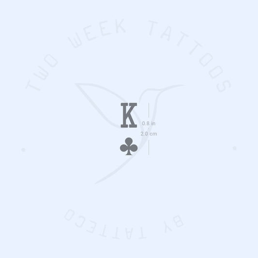 Tatuaje semipermanente Rey de Tréboles - Juego de 2
