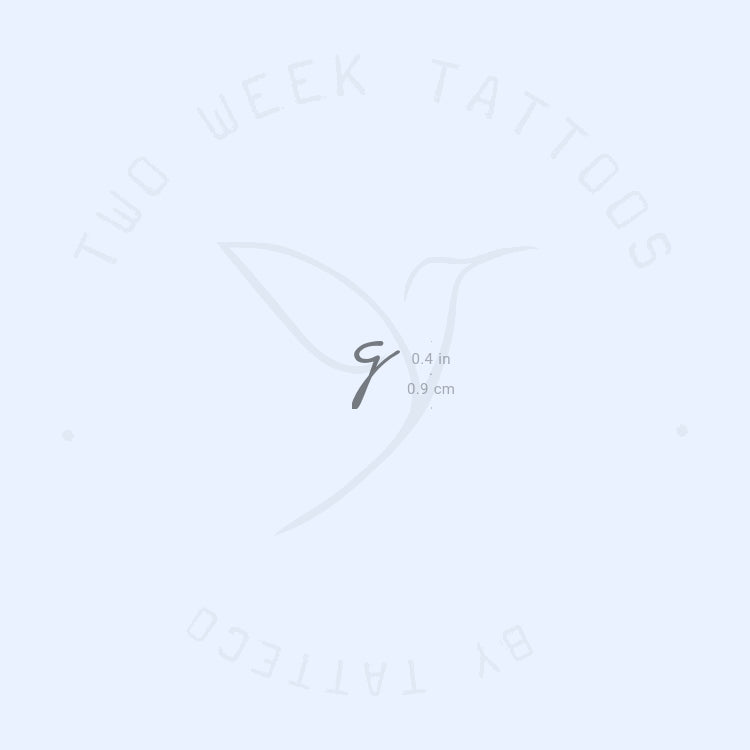 G Handwritten Semi-Permanent Tattoo - Set of 2