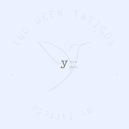 Y Typewriter Lowercase Semi-Permanent Tattoo - Set of 2