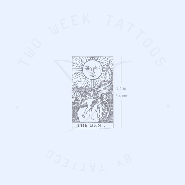 The Sun Tarot Card Semi-Permanent Tattoo - Set of 2