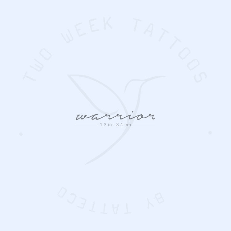 Warrior Semi-Permanent Tattoo - Set of 2