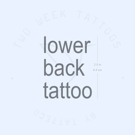 Lower Back Tattoo Semi-Permanent Tattoo - Set of 2