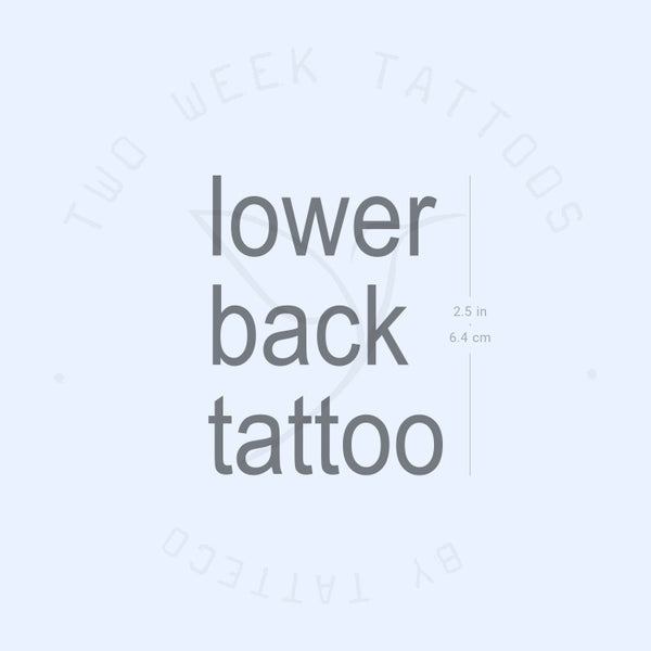 Lower Back Tattoo Semi-Permanent Tattoo - Set of 2