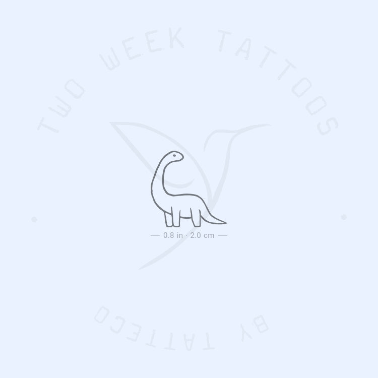 Brontosaurus Semi-Permanent Tattoo - Set of 2