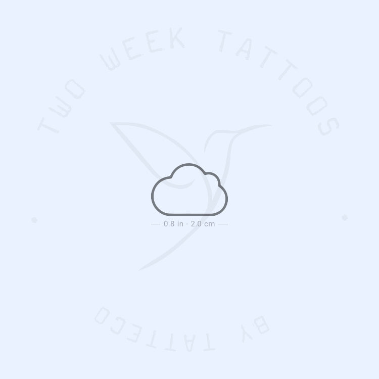 Minimalist Cloud Semi-Permanent Tattoo - Set of 2